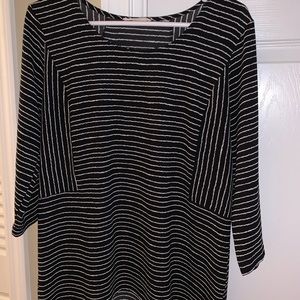Black and white striped top